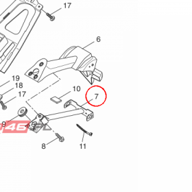 YAMAHA - REAR STAY COMP. nr: 5D7F16400000