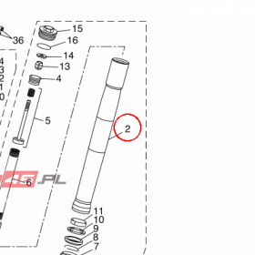 YAMAHA - RURA ZEW. AMORT. nr: 5D7F31364000