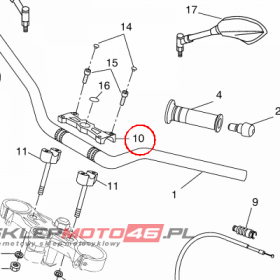 YAMAHA - UCHWYT KIER. nr: 5D7F34410000