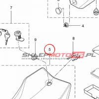 YAMAHA - SINGLE SEAT ASSY nr: 5D7F47102200