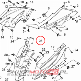 YAMAHA - OBUDOWA nr: 5D7F835K00P0