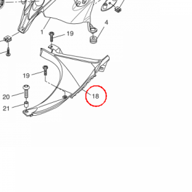 YAMAHA - wypelnienie owiewki nr: 5D7F836K0000