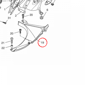 YAMAHA - wypelnienie owiewki nr: 5D7F836K1000