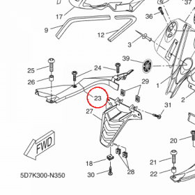 YAMAHA - WYPELNIENIE OWIEWKI nr: 5D7F836L1000