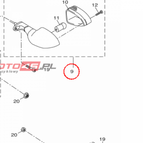 YAMAHA - kierunkowskaz nr: 5D7H33301000