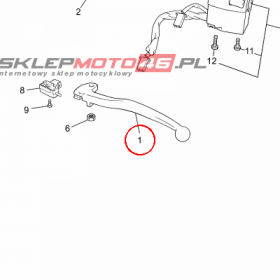 YAMAHA - dzwignia sprzegla nr: 5D7H39120100