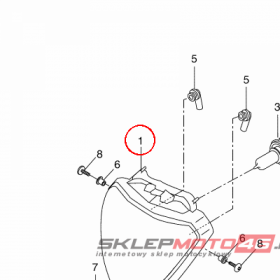 YAMAHA - HEADLIGHT UNIT ASSY nr: 5D7H430A2000