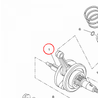 YAMAHA - CRANKSHAFT ASSY nr: 5D7WE1401000