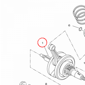 YAMAHA - CRANKSHAFT ASSY nr: 5D7WE1404000