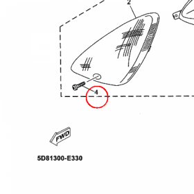 YAMAHA - SCREW, LENS FITTIN nr: 5D8H33330000