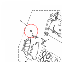 YAMAHA - RETAINER, CALIPER nr: 5DH258490000