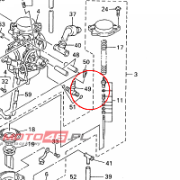 YAMAHA - LACZNIK PLAST. nr: 5DM142510000