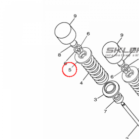 YAMAHA - RETAINER, VALVE SPRING nr: 5EB121270000