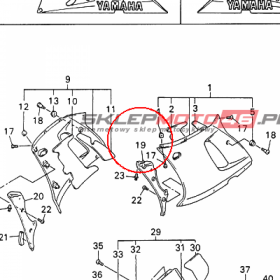 YAMAHA - wypelnienie owiewki nr: 5EB2836K0000