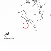 YAMAHA - dzwignia sprzegla nr: 5EB839120300