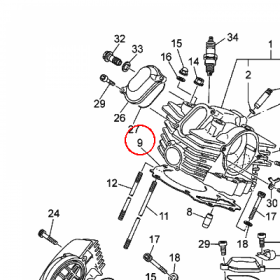 YAMAHA - uszczelka glowicy nr: 5EL111810000