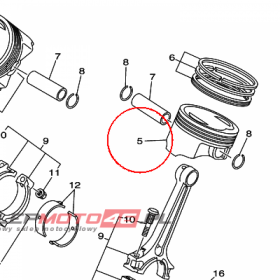 YAMAHA - tlok nr: 5EL116311000