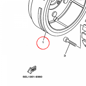 YAMAHA - WIRNIK nr: 5EL814501000