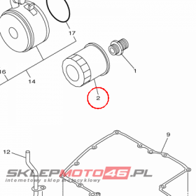YAMAHA - filtr oleju nr: 5GH134405000 > 5GH134408000