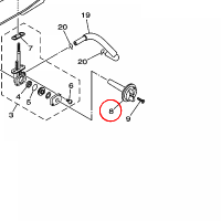 YAMAHA - LEVER, COCK nr: 5GH245240000
