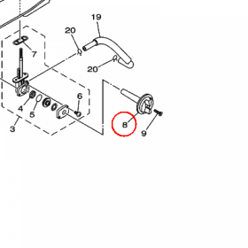 YAMAHA - LEVER, COCK nr: 5GH245240000