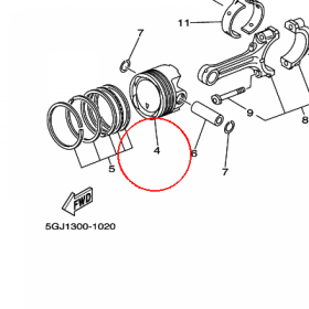 YAMAHA - tlok nr: 5GJ116310000