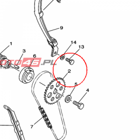 YAMAHA - ZEBATKA LANC. ROZRZ. nr: 5H0121760000