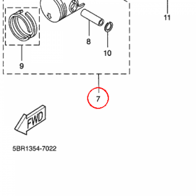 YAMAHA - tlok nr: 5HEE16311000
