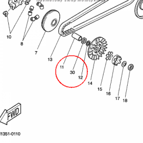 YAMAHA - SPACER 1 nr: 5HGE76540000