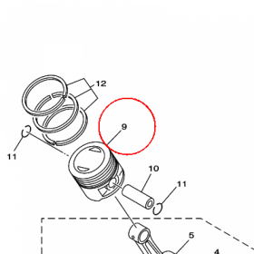 YAMAHA - tlok nr: 5HHE163100A0