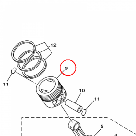 YAMAHA - tlok nr: 5HP1163100A0