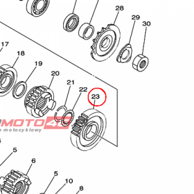 YAMAHA - kolo zebate nr: 5JG172211000