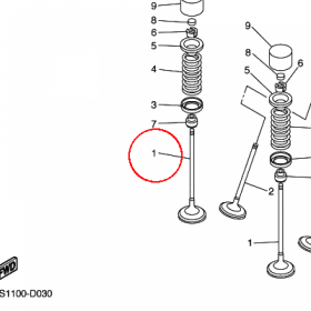 YAMAHA - zawor dolot. nr: 5JW121110100