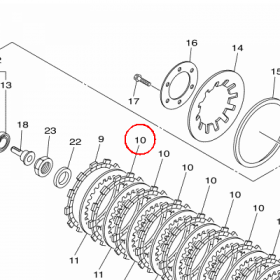 YAMAHA - tarcza sprzegla nr: 5JW163211000