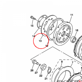 YAMAHA - SPREZNYNA SPRZEGLA nr: 5JW163340000