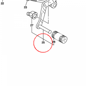 YAMAHA - pedal zm. biegow nr: 5JW181100000
