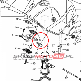 YAMAHA - PODKLADKA GUM. nr: 5JW241810000