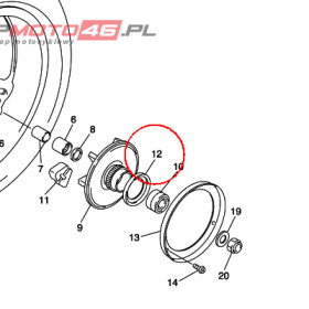 YAMAHA - SEAL, HUB DUST nr: 5JW253190000