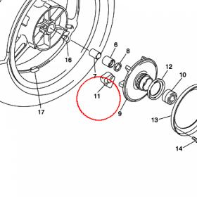 YAMAHA - PODKL. GUM. nr: 5JW253640000