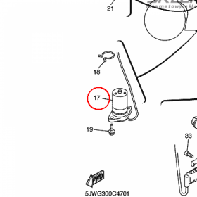 YAMAHA - WSKAZNIK OLEJU nr: 5JW857200000