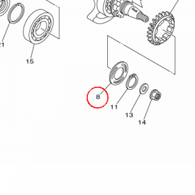 YAMAHA - WASHER, BEARING COVER nr: 5KM115650000