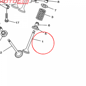 YAMAHA - zawor dolot. nr: 5KM121110000