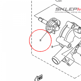 YAMAHA - WALEK POMPY WOD. nr: 5KM124501000