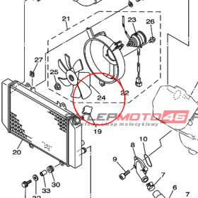 YAMAHA - WENTYLATOR nr: 5KM126110000