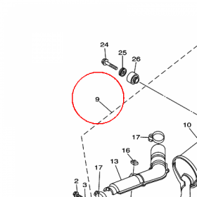 YAMAHA - TLUMIK nr: 5KM147111000