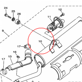 YAMAHA - TLUMIK nr: 5KM147210000