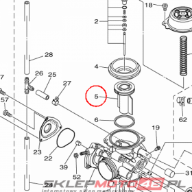 YAMAHA - VALVE, THROTTLE nr: 5KM149120000