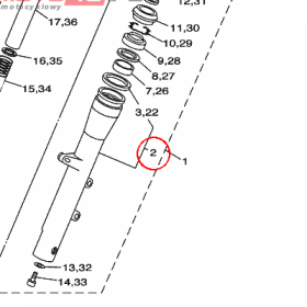 YAMAHA - RURA ZEW. AMORT. nr: 5KS231261000