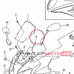 YAMAHA - USZCZELNIACZ nr: 5LV283071000