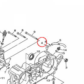 YAMAHA - ZLACZKA MET. nr: 5MHE53710000